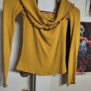 Abercrombie & Fitch Mustard Ribbed Top